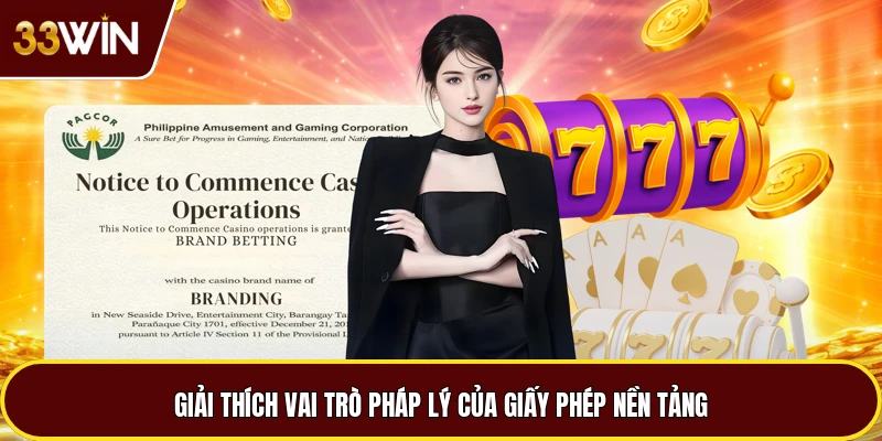 Giải thích vai trò pháp lý của giấy phép hoạt động 33win